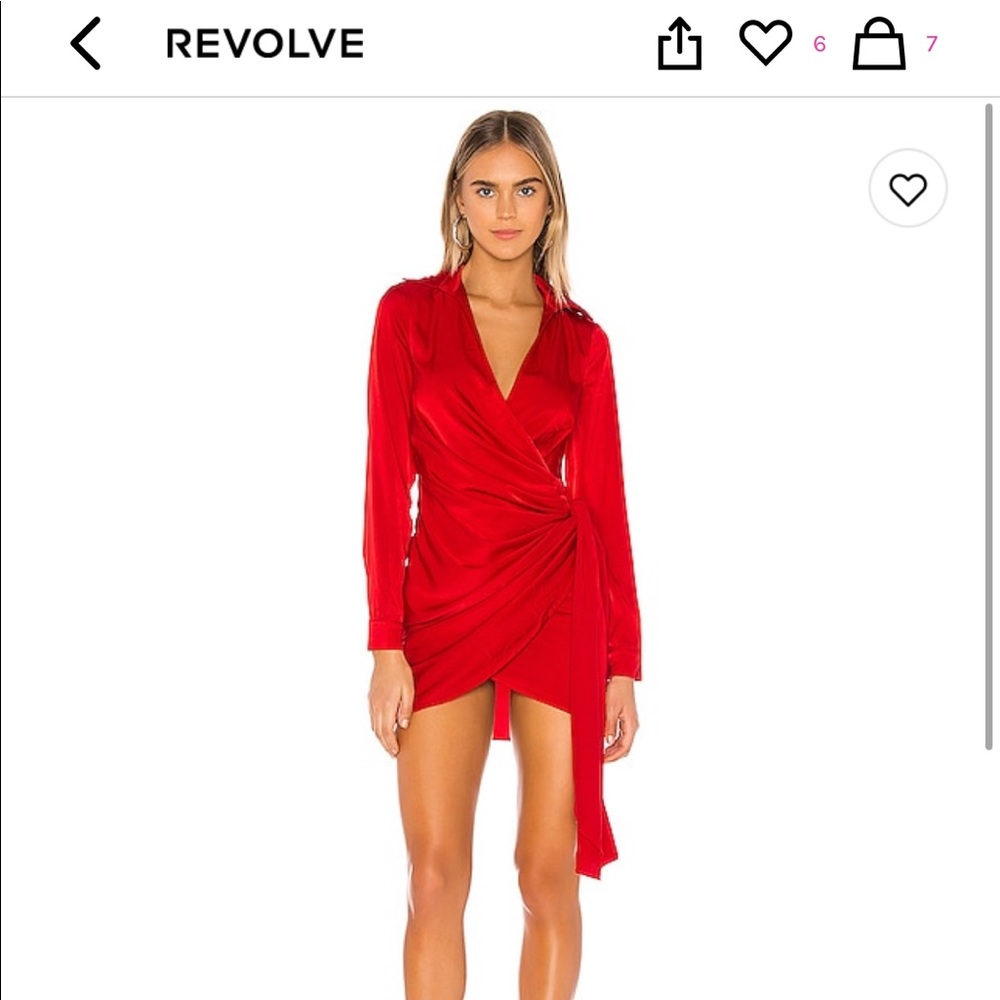 Superdown red draped dress
